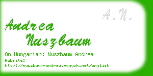 andrea nuszbaum business card